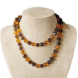 Joan Rivers Signed Swarovski Crystal Single Strand Necklace 37 Inches